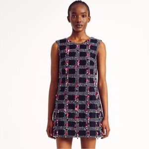 $3400 Emilia Wickstead Dress NWT 6 UK 2 US Tweed Check